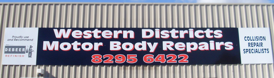 Western District body shop signage